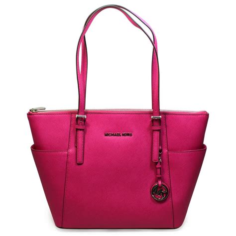 michael kors top zip tote raspberry|michael kors tote with zipper.